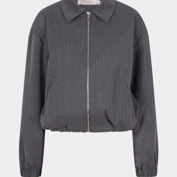 ESQUALO Women's Charcoal Bomber Jacket - Picture 1 of 5